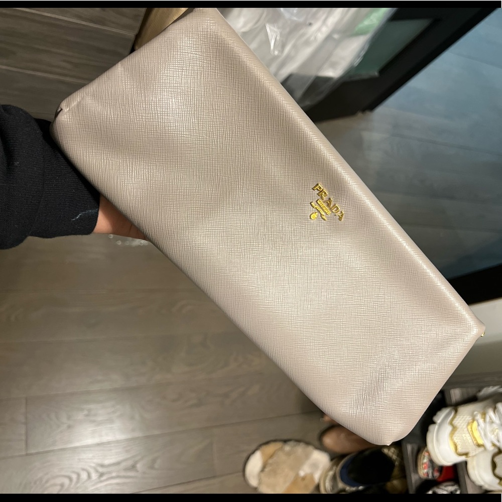 100% Authentic Prada Saffiano Leather Clutch